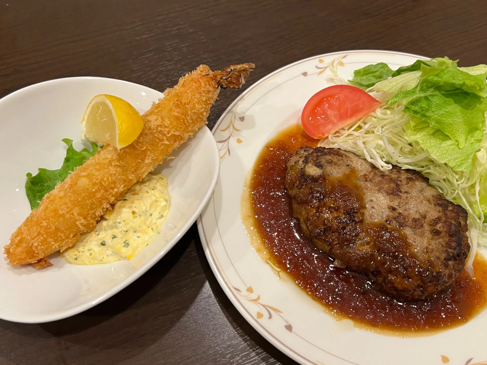 海老フライをトッピング